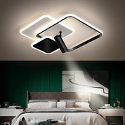 Modern 3-Square Metal LED Flush Mount Ceiling Light
