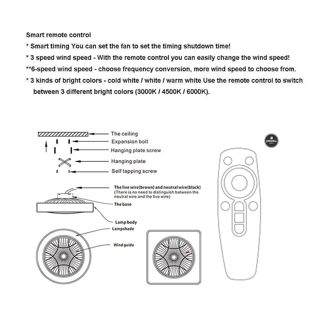Modern 5-Blade Ceiling Fan with Integrated LED Ambient Lighting