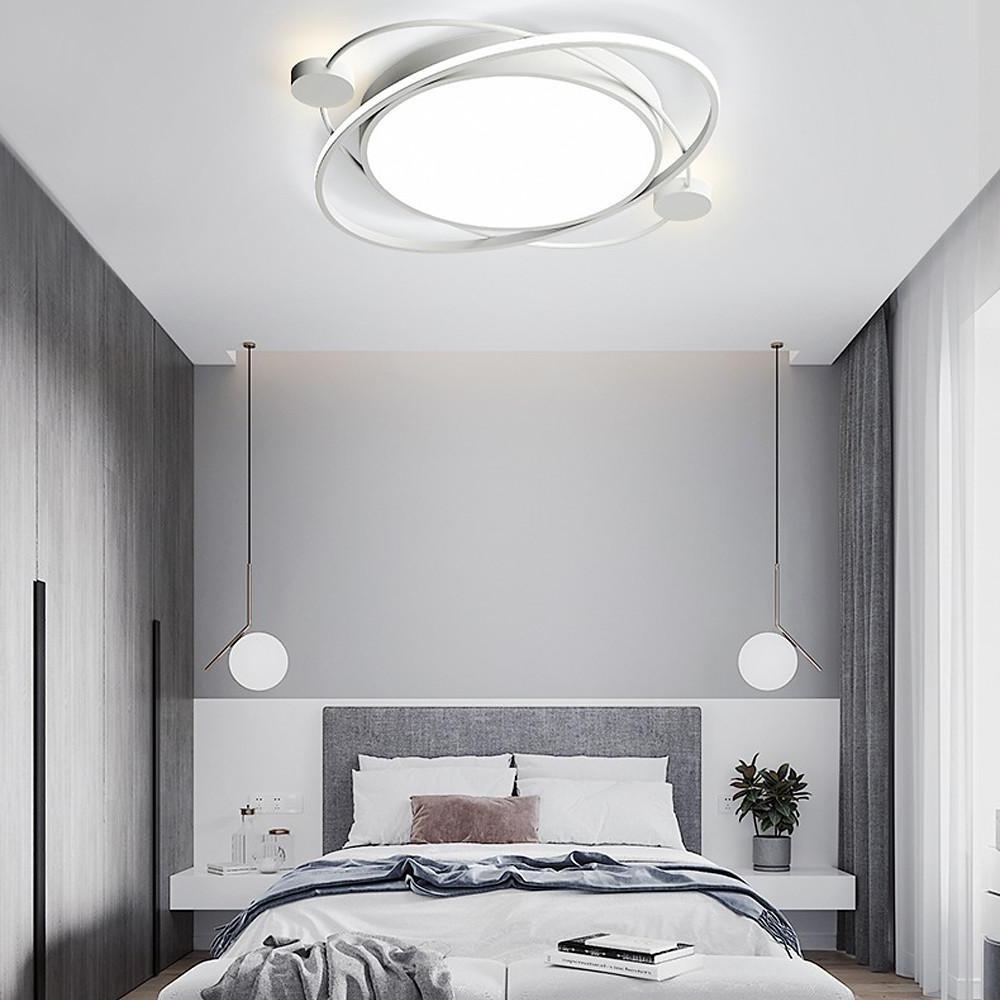 Geometric Circle LED Flush Mount Ceiling Light with Remote Control