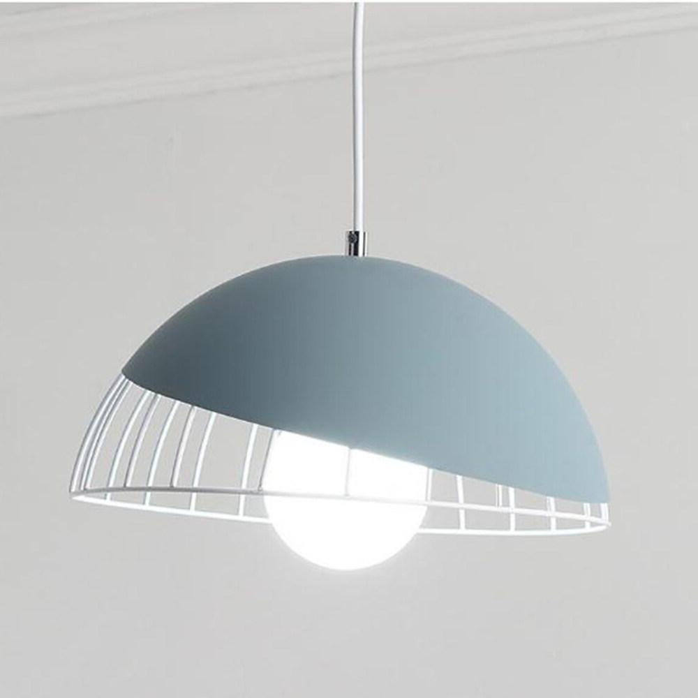 Modern Semi-Globe Metal Pendant Light - Industrial LED Fixture