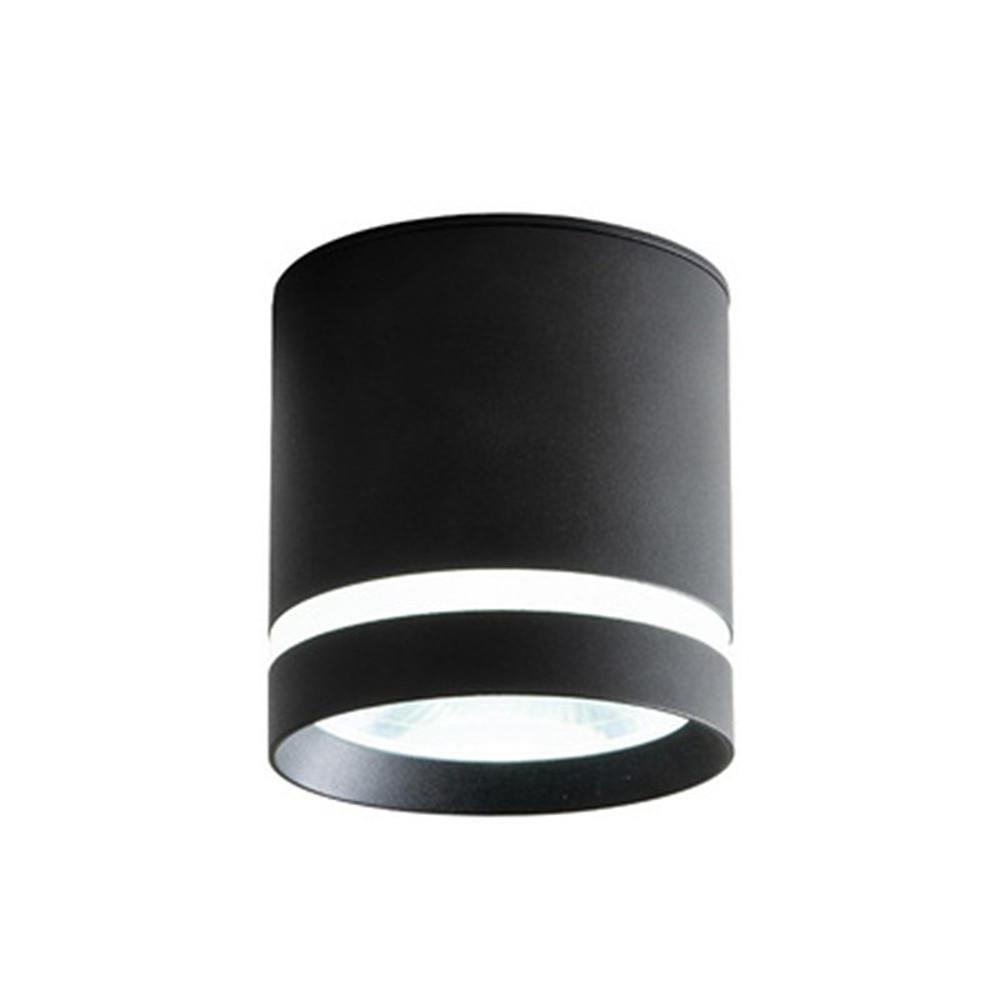 Modern Cylindrical LED Flush Mount Ceiling Light - Aluminum & Acrylic