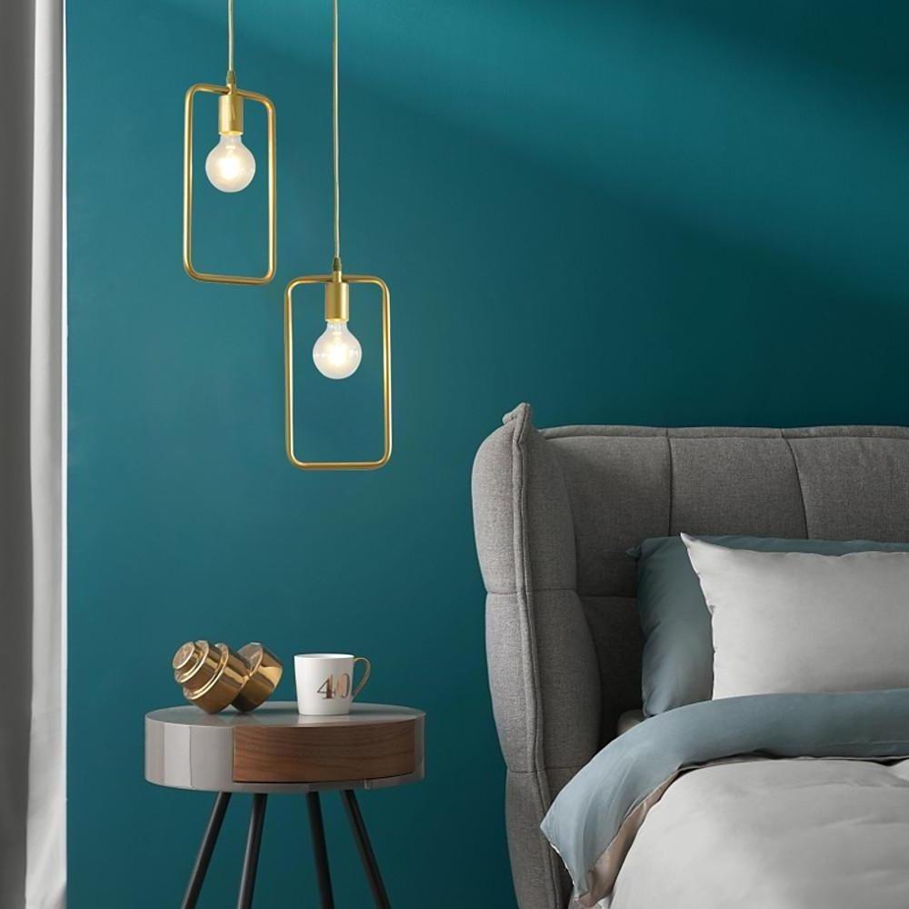 Black & Gold Geometric Pendant Light – Modern Metal Ceiling Lamp