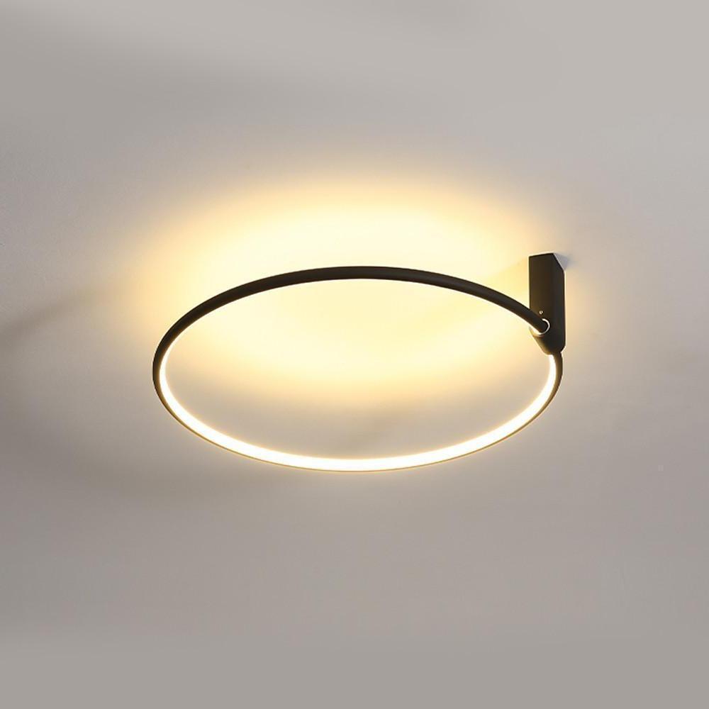 Modern Abstract Dual Circle LED Flush Mount Ceiling Light