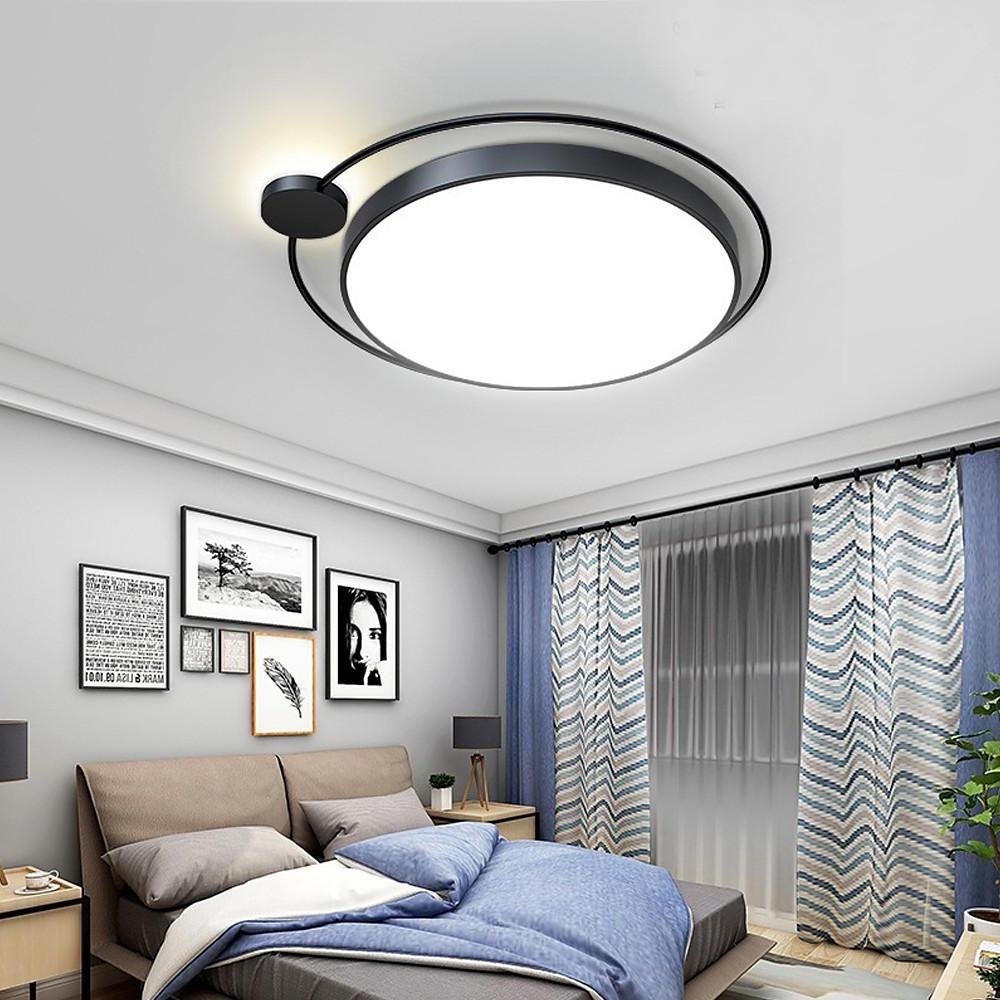 Circular Dimmable LED Flush Mount Ceiling Light | Nordic Style