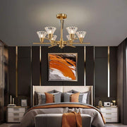 Nordic Copper & Glass Pendant Chandelier - 6/8 Light
