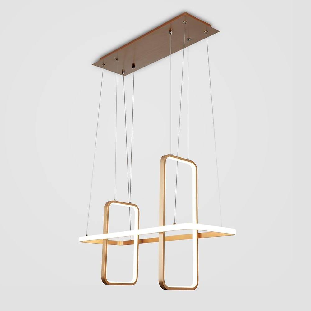 Rectangular LED Modern Chandelier Aluminum Pendant Light
