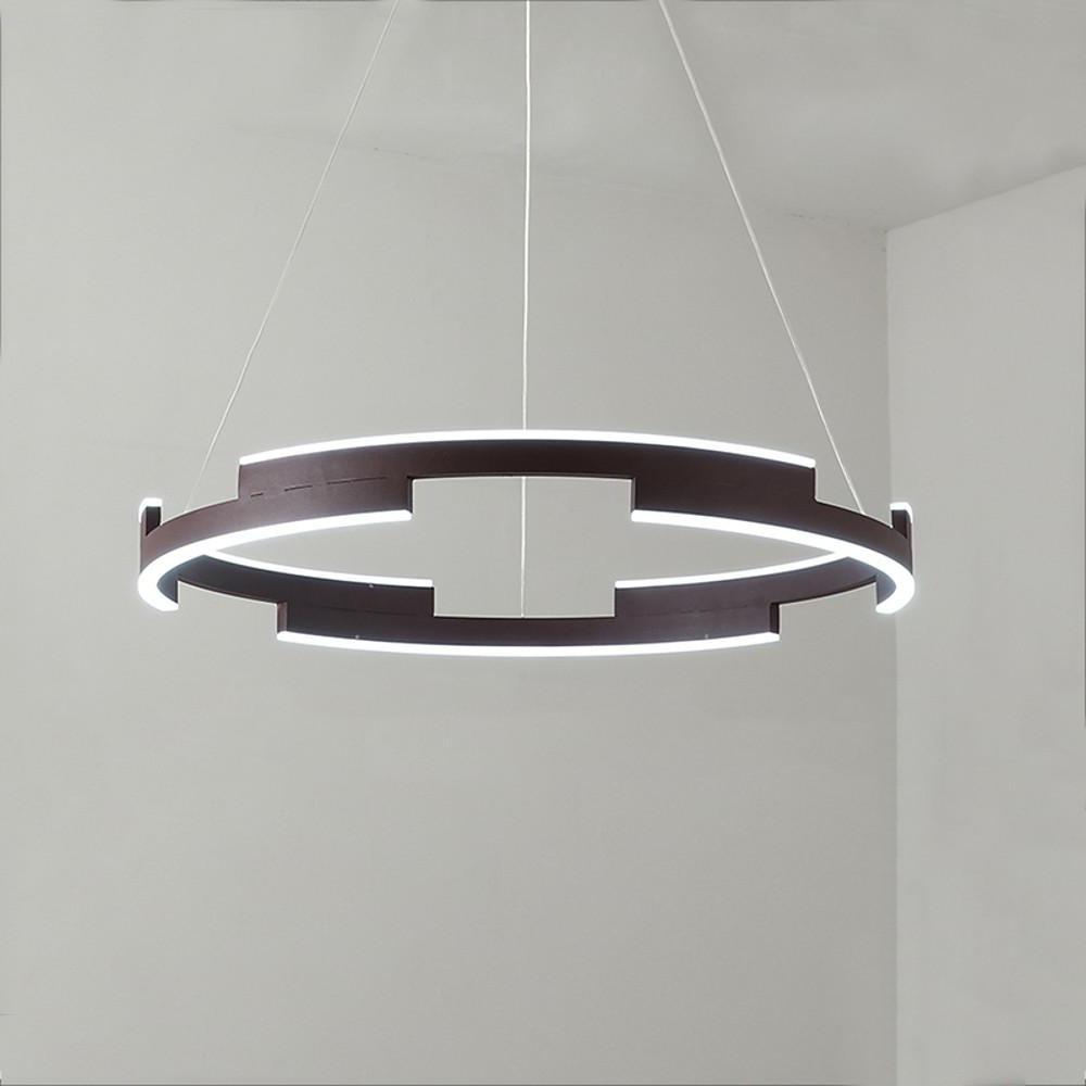 Modern Geometric Circle Pendant Light – Metal LED Chandelier