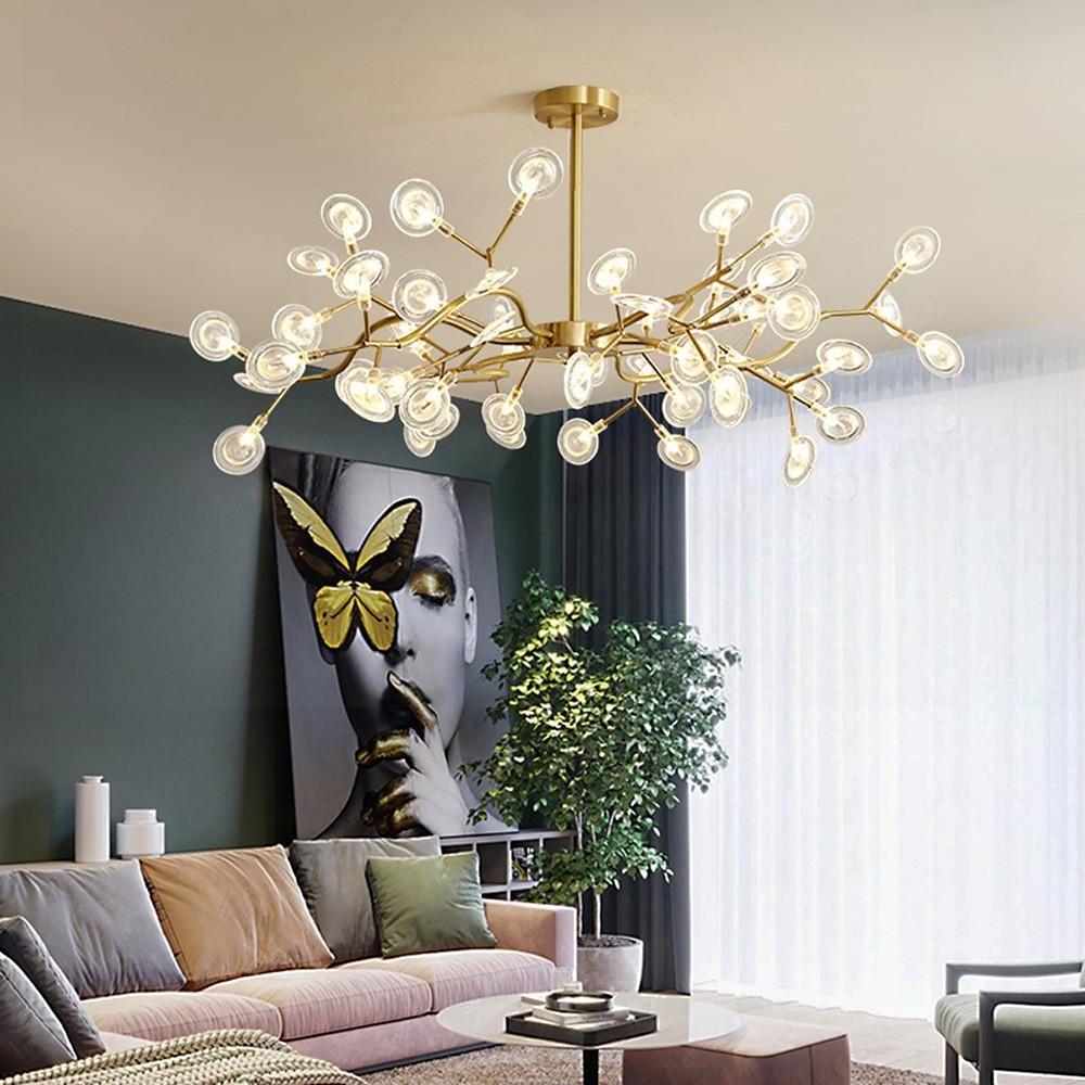 Sputnik Chandelier Modern Firefly Design Aluminum Acrylic Ceiling