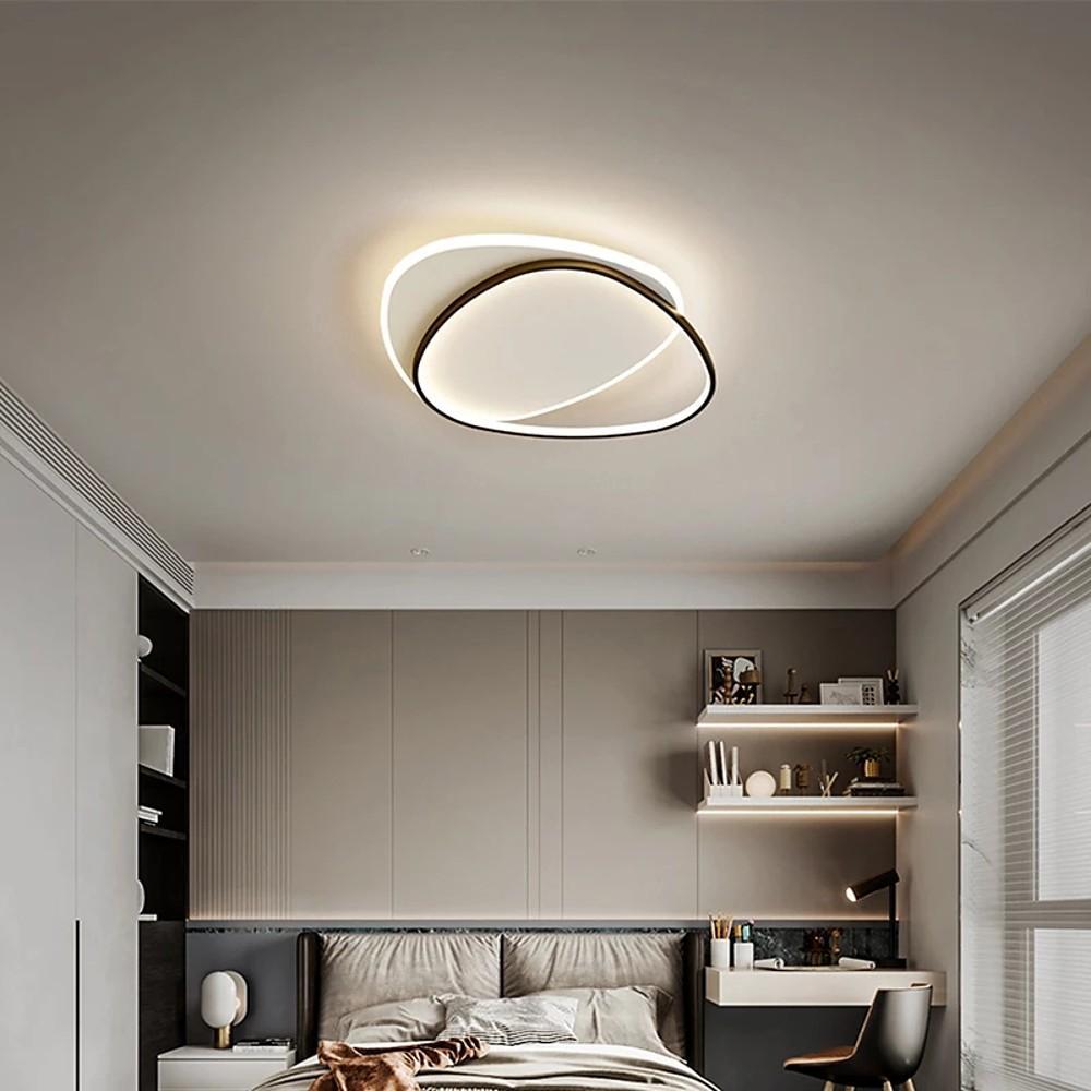 Rounded Triangles Flush Mount LED Ceiling Light - Artistic Design