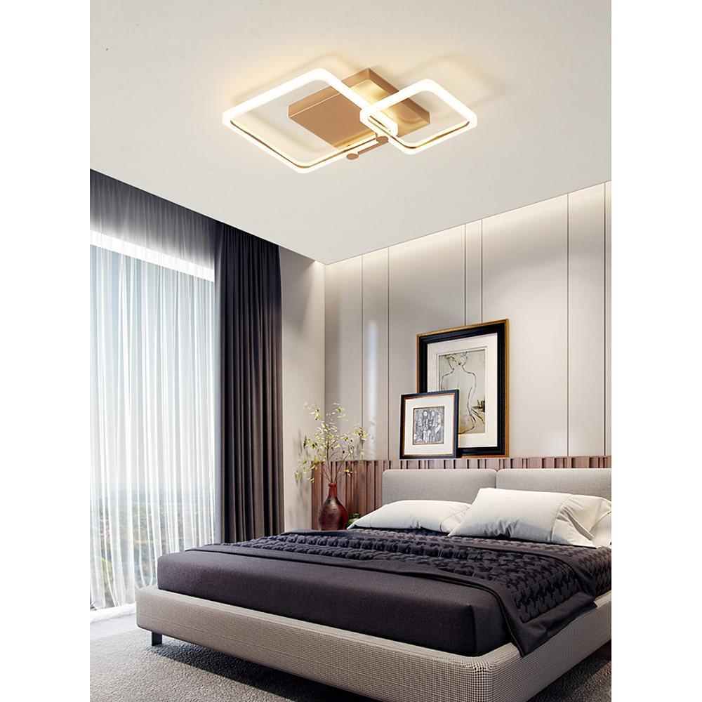 Modern Dimmable LED Flush Mount Ceiling Light with Acrylic Squares