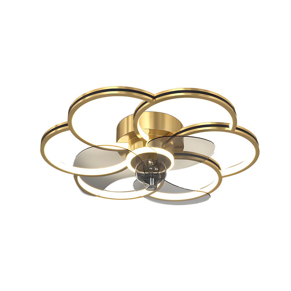 Modern Floral LED Ceiling Fan Light with Remote Control