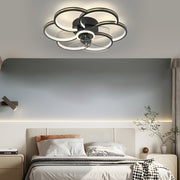 Modern Floral LED Ceiling Fan Light with Remote Control