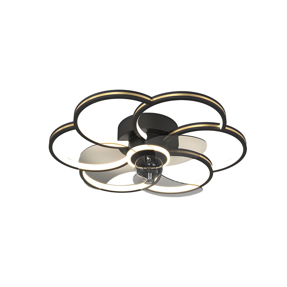 Modern Floral LED Ceiling Fan Light with Remote Control