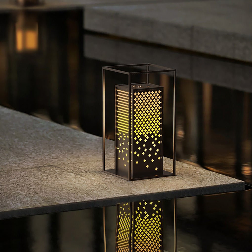 Floral Carved Garden Light Waterproof Outdoor Landscape Lamp