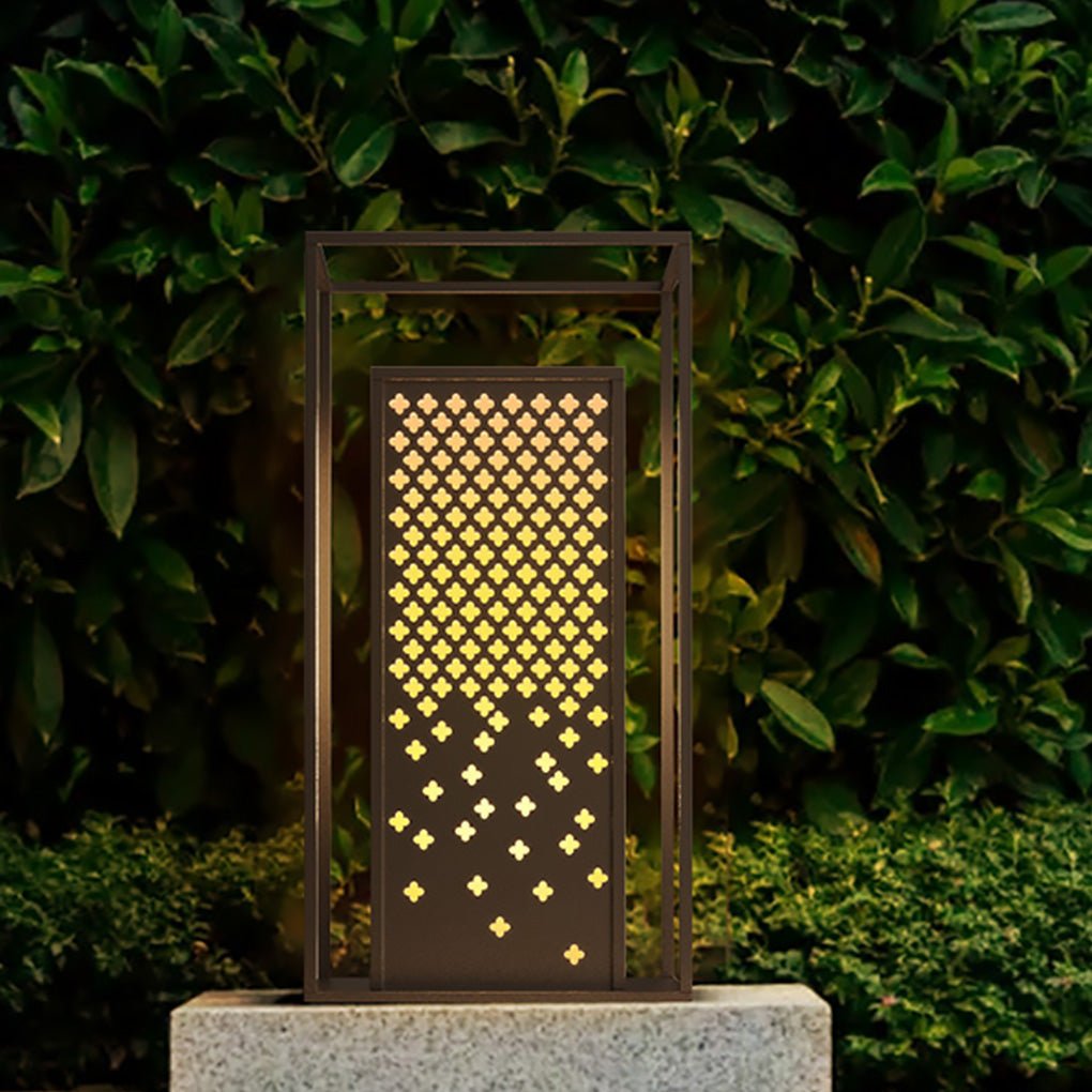 Floral Carved Garden Light Waterproof Outdoor Landscape Lamp