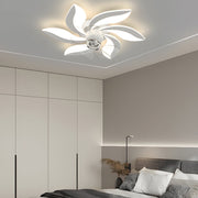 Modern Floral Ceiling Fan Light with Dimmable LED | 3 Finishes