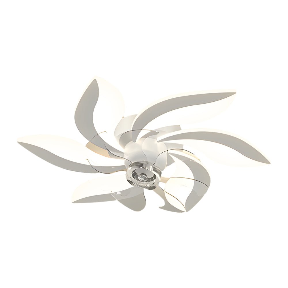 Modern Floral Ceiling Fan Light with Dimmable LED | 3 Finishes