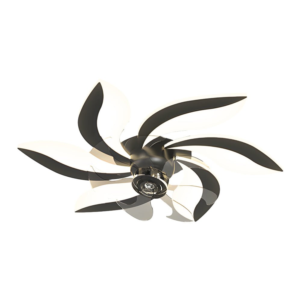 Modern Floral Ceiling Fan Light with Dimmable LED | 3 Finishes