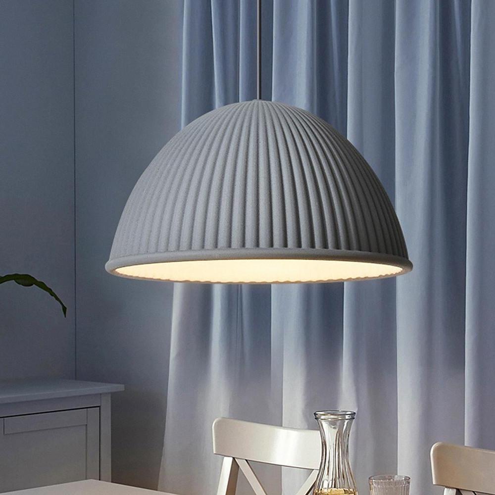 Artistic Dome Pendant Light Modern Metal Resin Ceiling Fixture