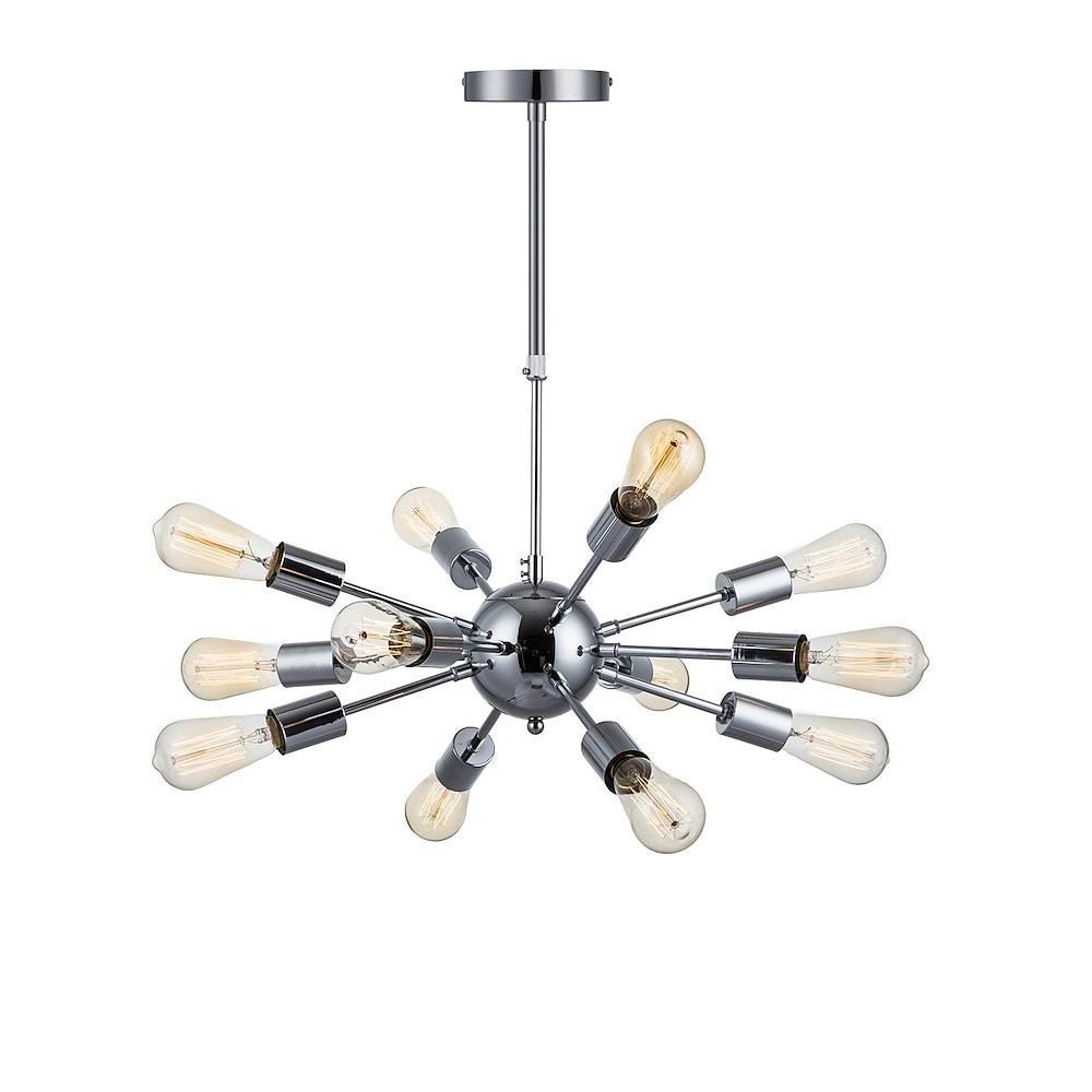 Mid-Century Sputnik Chandelier 18-Light Metal Ambient Fixture