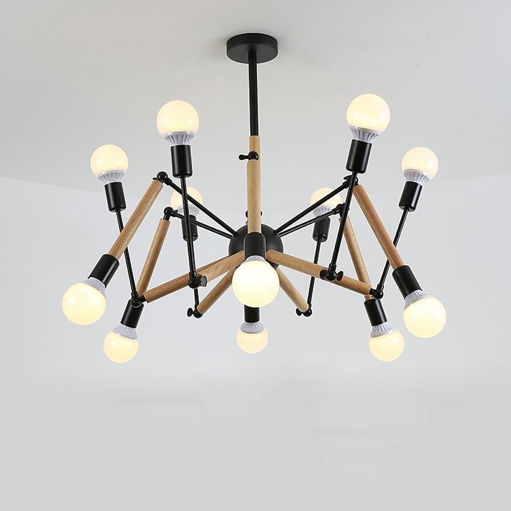 12-Light Sputnik Chandelier Nordic Modern Metal Pendant Light