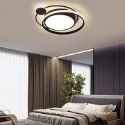 LED Geometric Circle Flush Mount Ceiling Light - Dimmable Acrylic