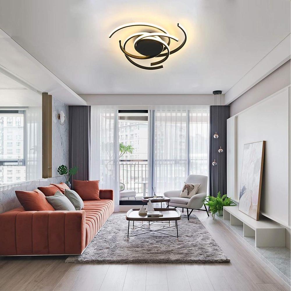 30" Abstract Swirl LED Flush Mount Ceiling Light - Modern Design