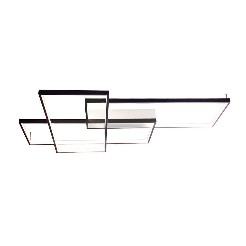 Geometric Overlapping Rectangle Aluminum LED Flush Mount Ceiling Light