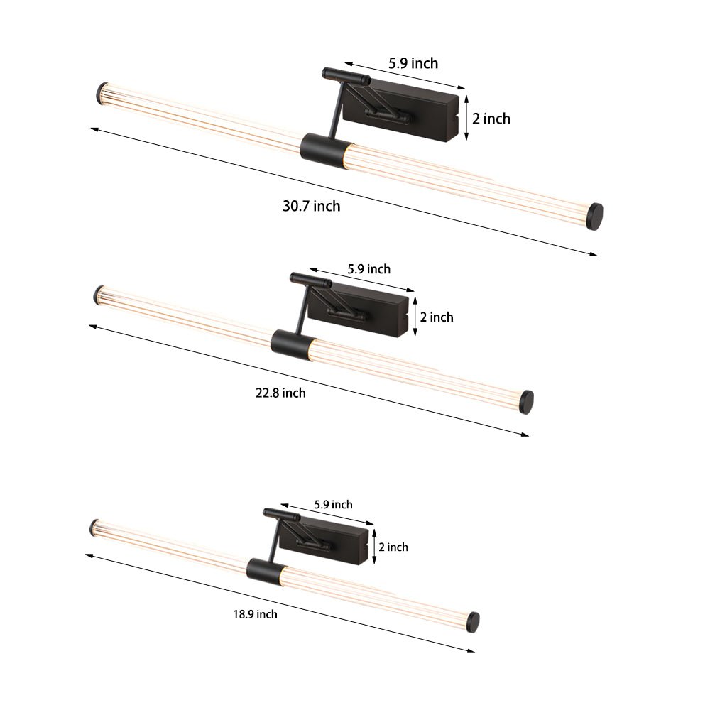 Adjustable LED Vanity Light with Dual Swing Arms - Modern Bathroom