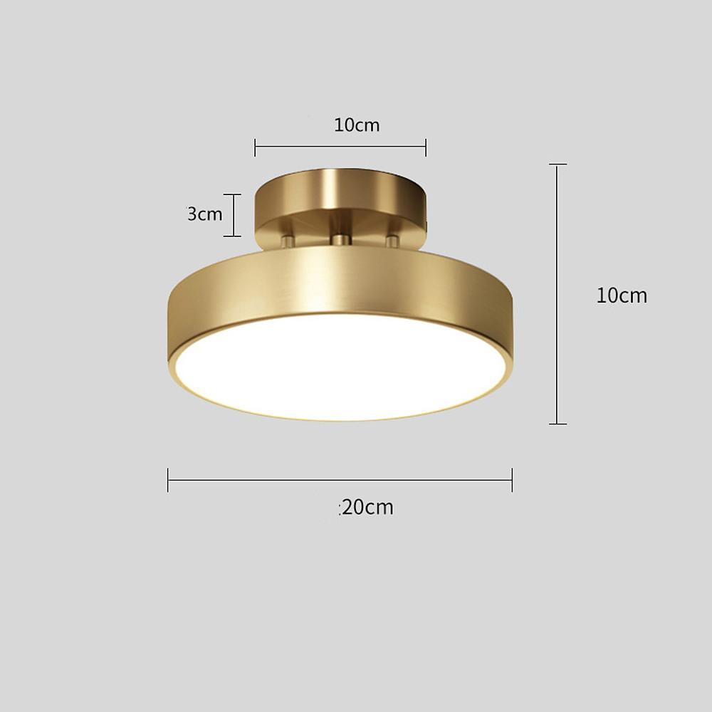 Adjustable Nordic Flush Mount Ceiling Light with Electroplated Copper