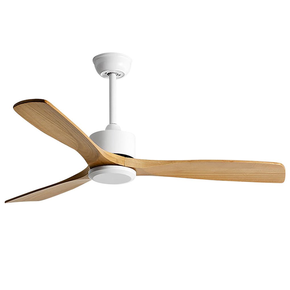 Modern Wooden Ceiling Fan with Remote Control & Adjustable Speed