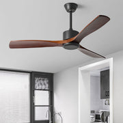 Modern Wooden Ceiling Fan with Remote Control & Adjustable Speed