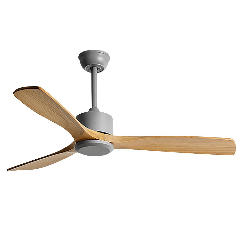 Modern Wooden Ceiling Fan with Remote Control & Adjustable Speed
