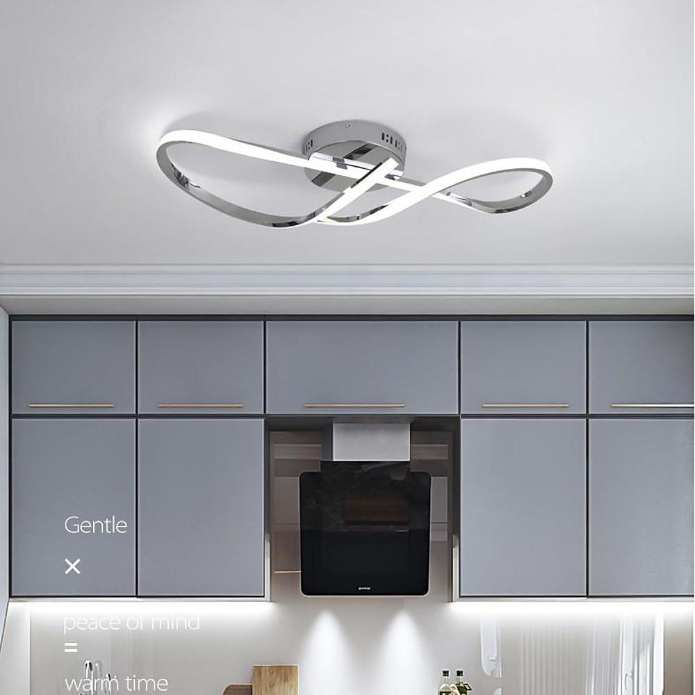 Wavy Linear LED Semi-Flush Mount Ceiling Light - Dimmable