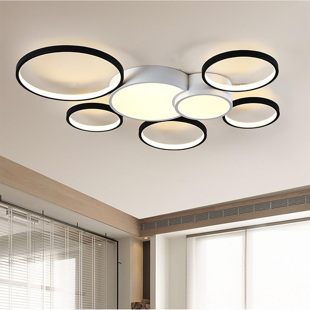 Multi-Circle LED Flush Mount Ceiling Light - Modern Minimalist