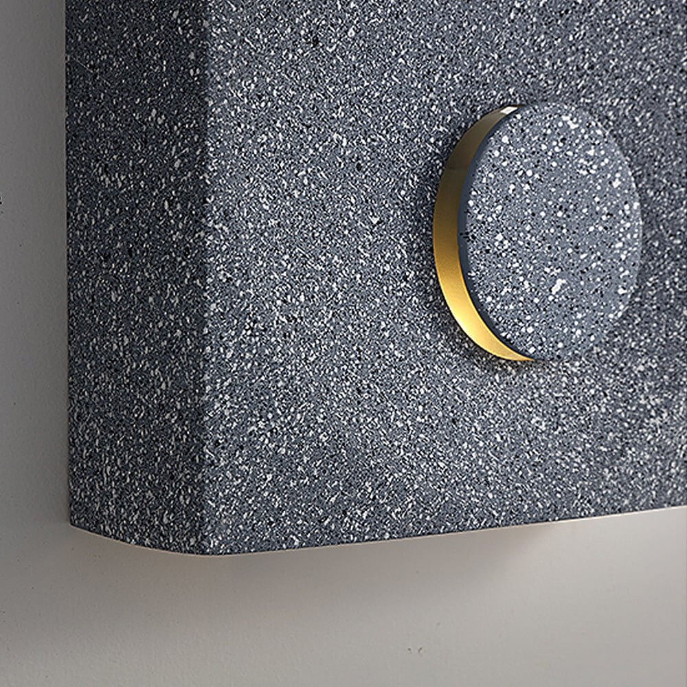 Frosted Cement Eclipse LED Wall Light - Modern Square Design