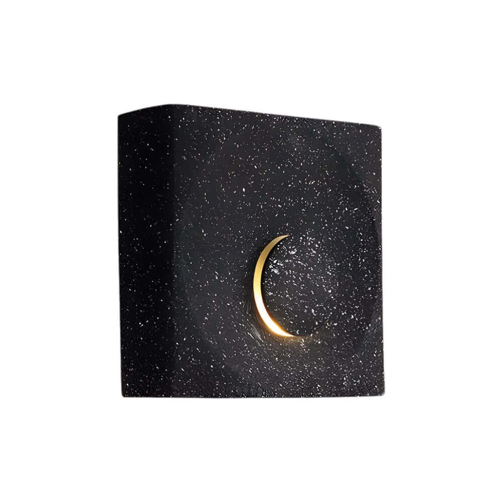Frosted Cement Eclipse LED Wall Light - Modern Square Design