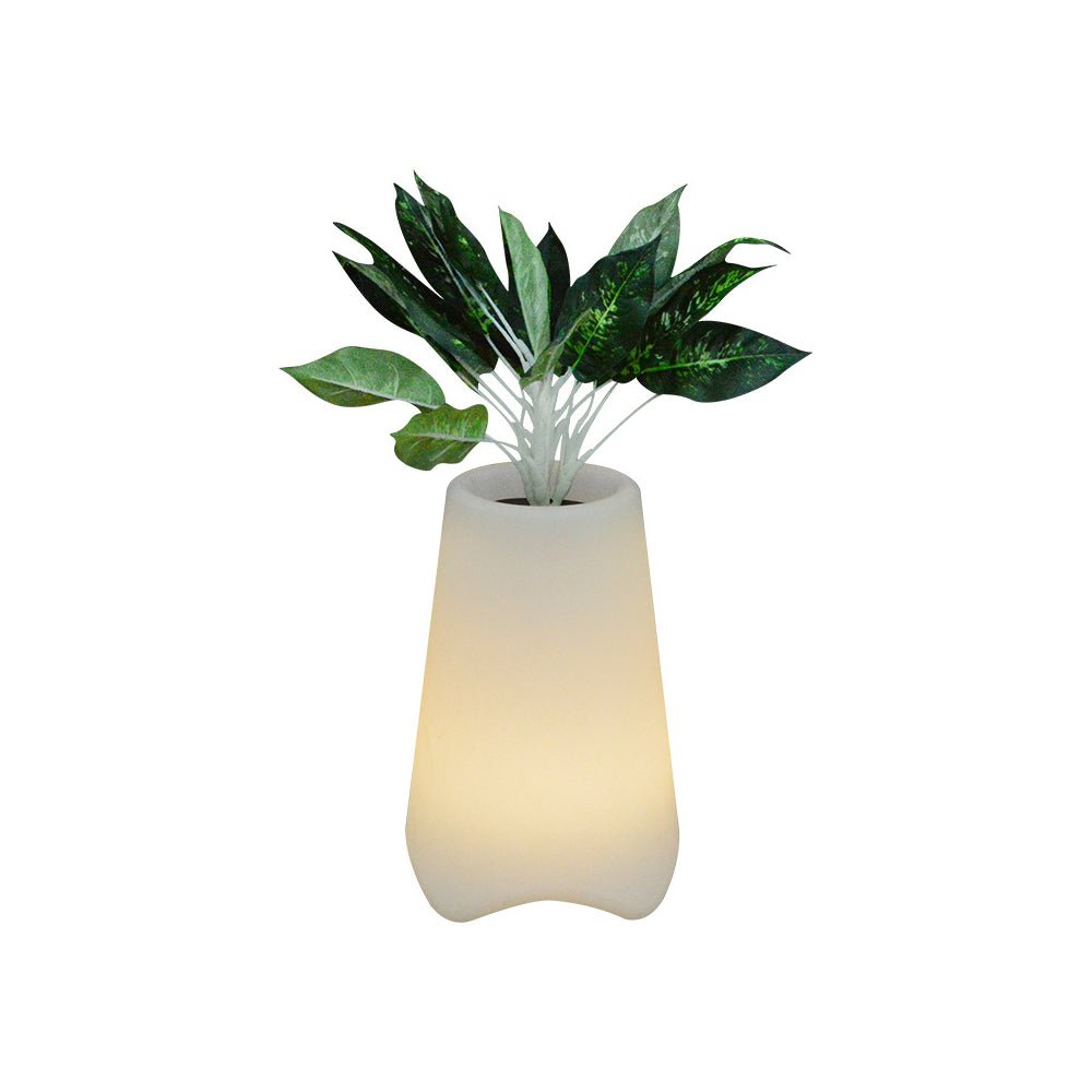 Modern LED Illuminated Planter Pot with Solar & Hardwired Options