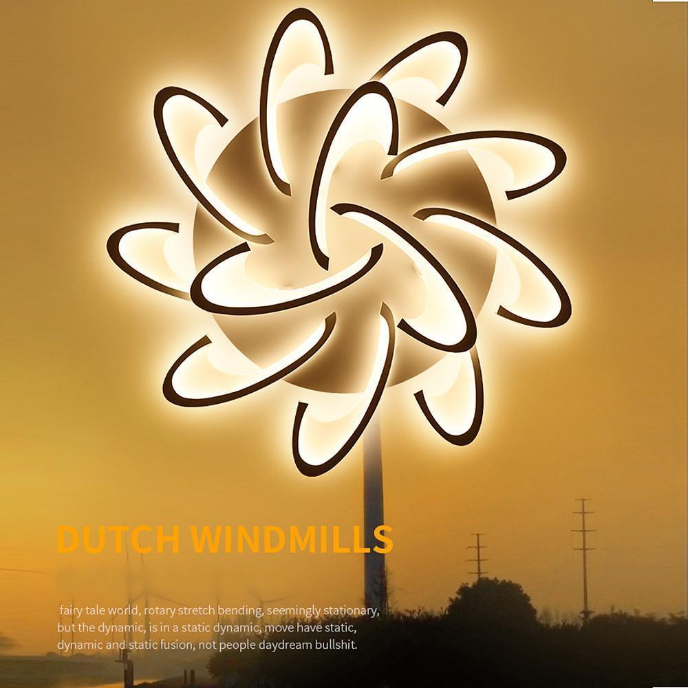 Geometric Flush Mount Ceiling Light | Modern Acrylic LED Dimmable