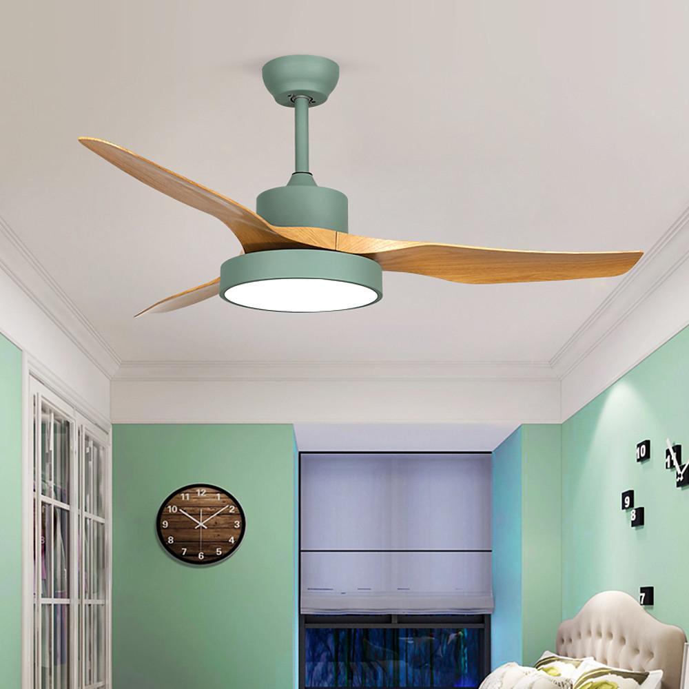 3-Blade Ceiling Fan with Dimmable LED Light - Nordic Modern Style