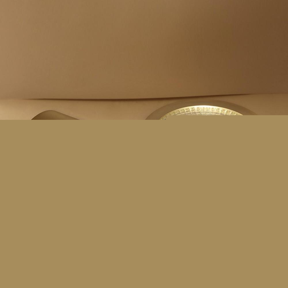 Round LED Copper Flush Mount Ceiling Light Modern Corridor Lighting