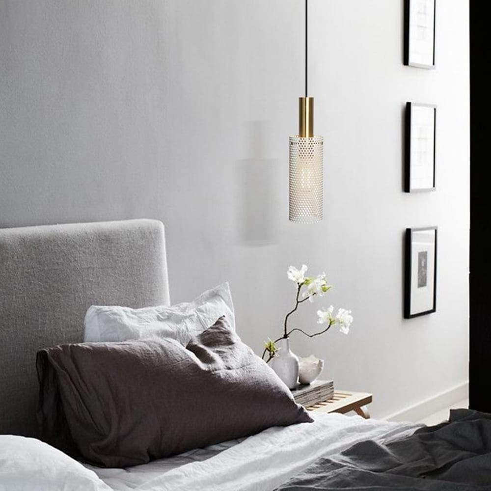 Modern Cylinder Metal Pendant Light with Adjustable LED