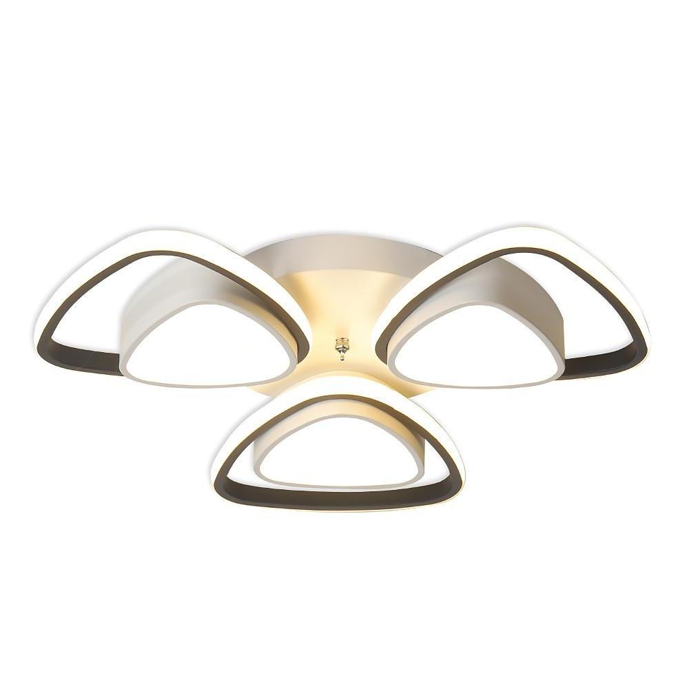 Geometric LED Metal Flush Mount Ceiling Light - Modern Minimalist