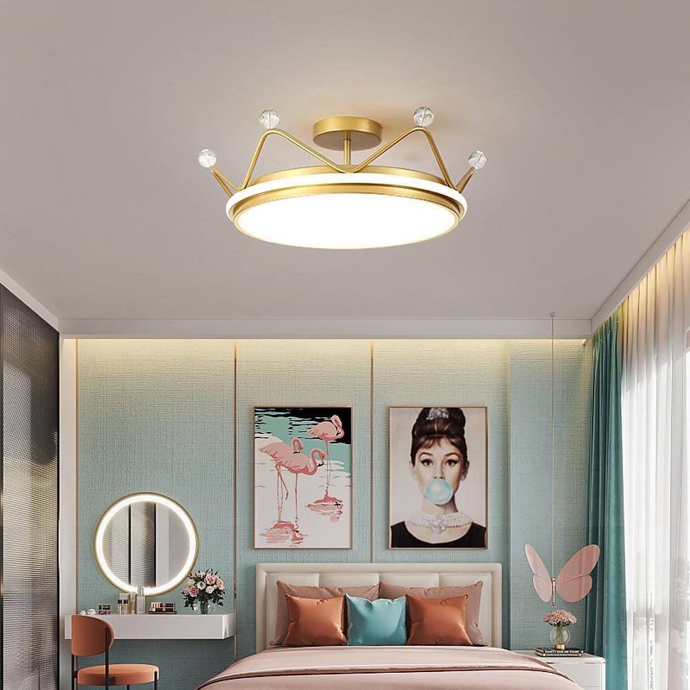Dimmable LED Circle Flush Mount Ceiling Light - Nordic Style