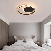 Dual Circle LED Flush Mount Ceiling Light – Modern Ambient Lighting