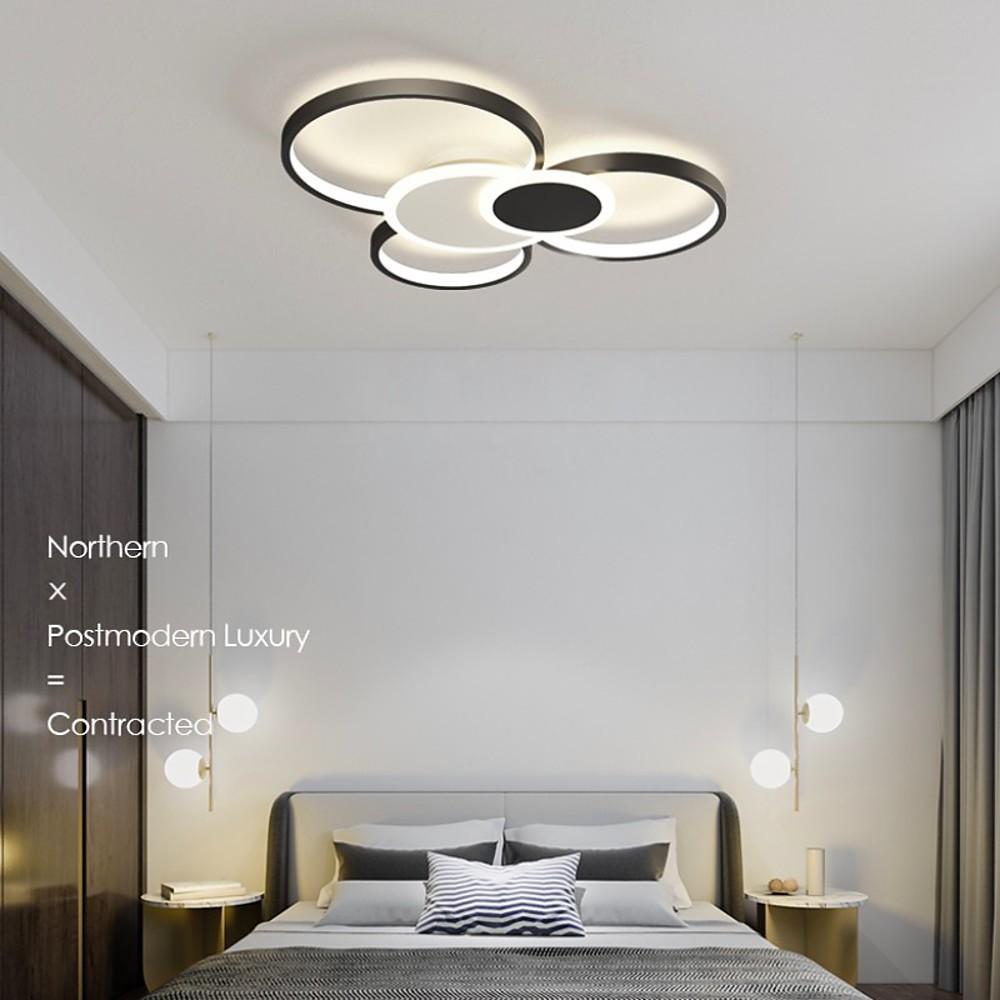 Modern LED Flush Mount Ceiling Light Eclipse Geometric Design Acrylic