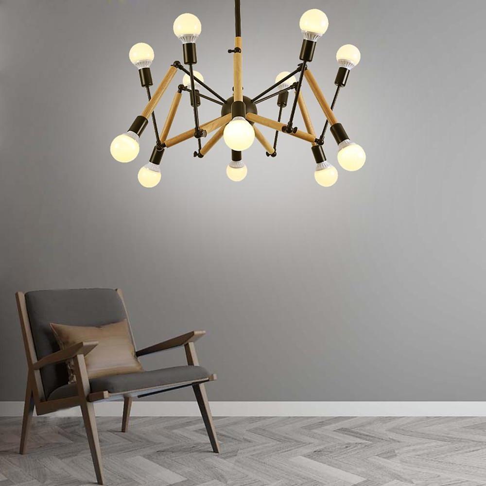 12-Light Sputnik Chandelier Nordic Modern Metal Pendant Light