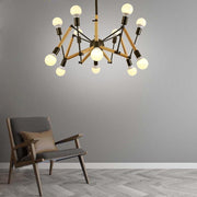 12-Light Sputnik Chandelier Nordic Modern Metal Pendant Light