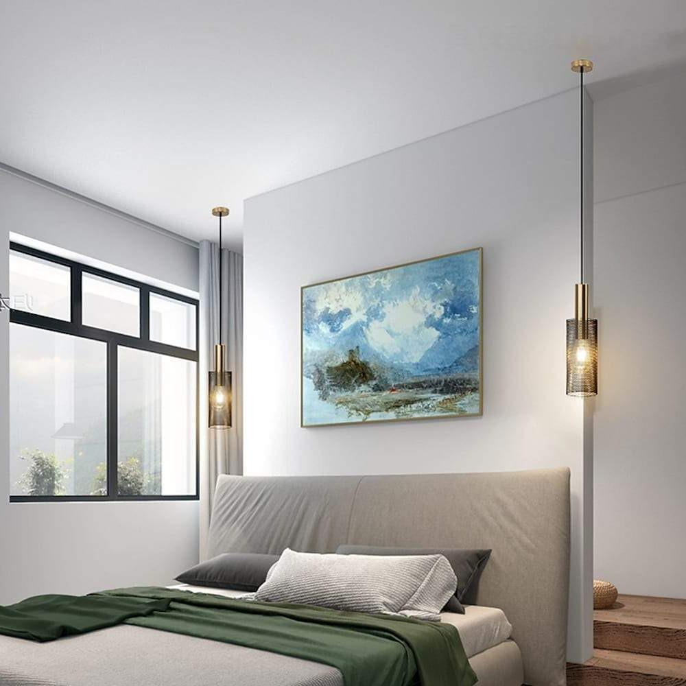 Modern Cylinder Metal Pendant Light with Adjustable LED