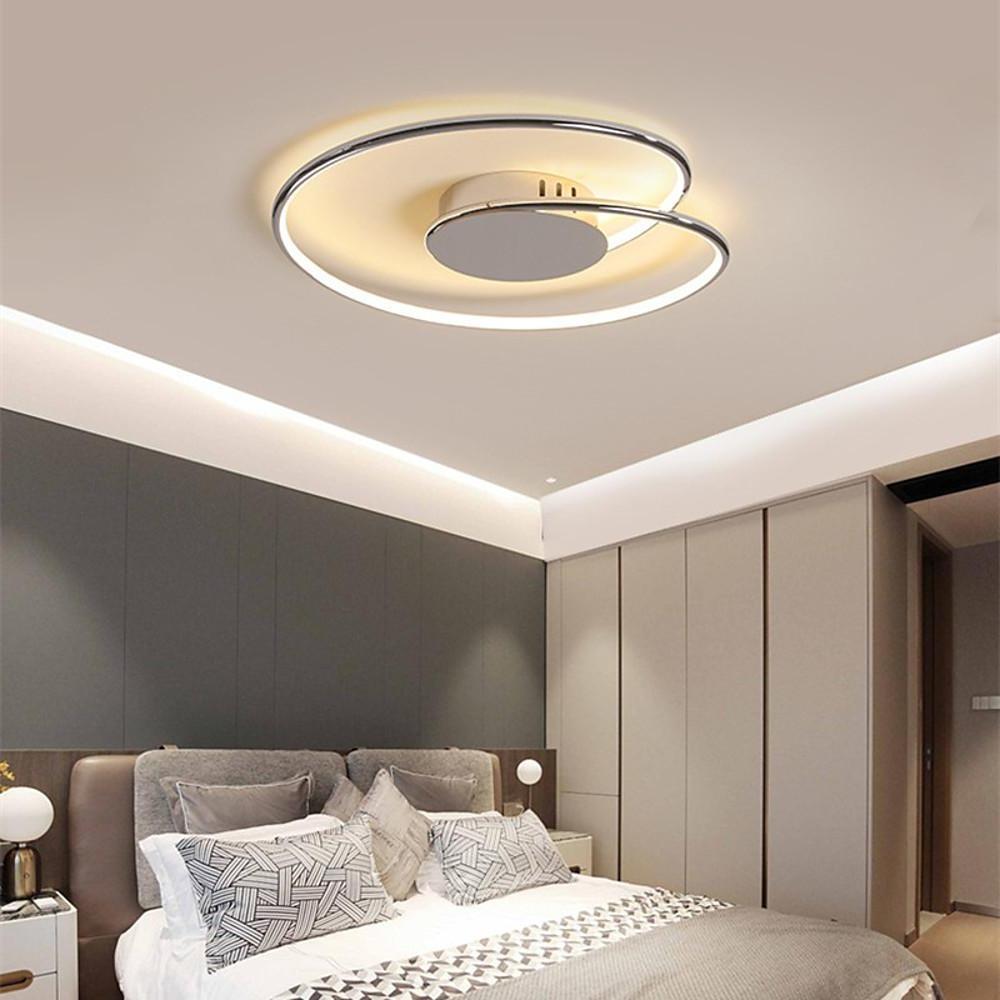 Modern Circular Flush Mount Ceiling Light with LED Integration